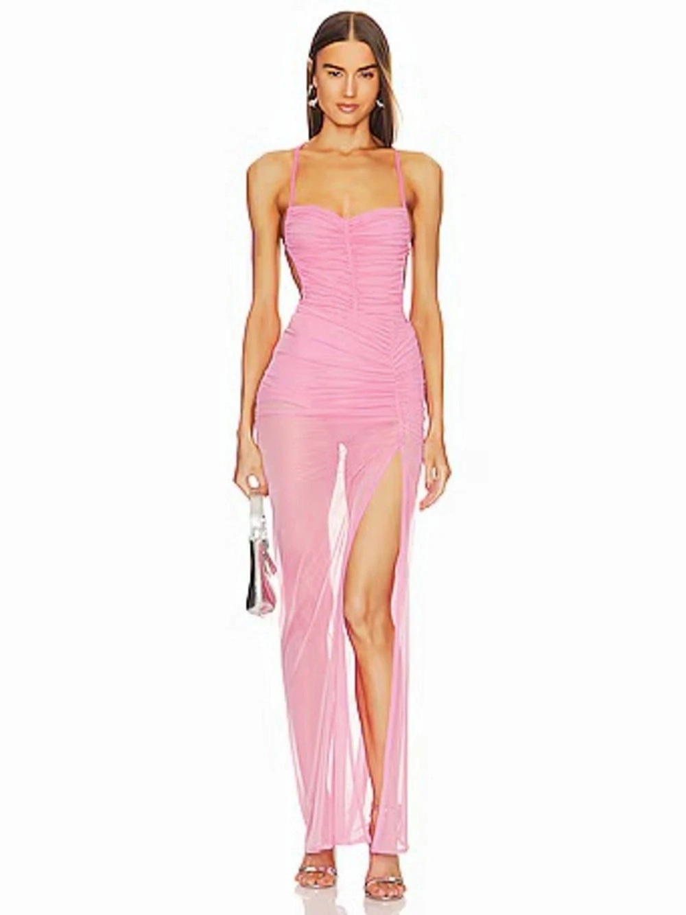 Michael Costello x Revolve Follie Gown Pink Maxi Dress Size Large
